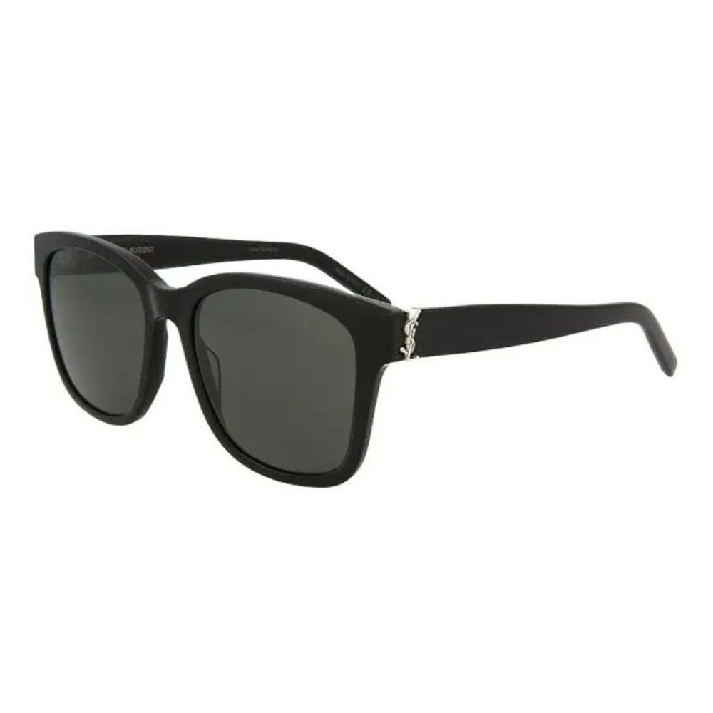 Saint Laurent Sunglasses Cat Eye Full Rim, Shiny Black Frame and Grey Lens